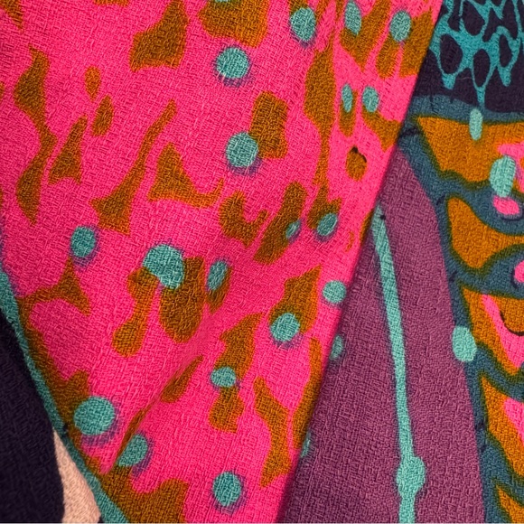 Vintage 60s Cole of California Mod Wild Print Halter Swim Sun Dress Maxi Gown - Picture 6 of 9